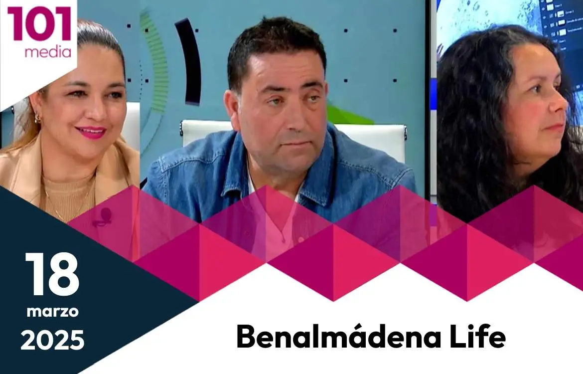 Mª José López "Asociación Nuevo Enfoque" Mijas, Berónica Rivera y Rafael Ortiz en Benalmádena Life