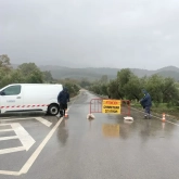 Varias carreteras cortadas en la provincia de Málaga por las fuertes lluvias